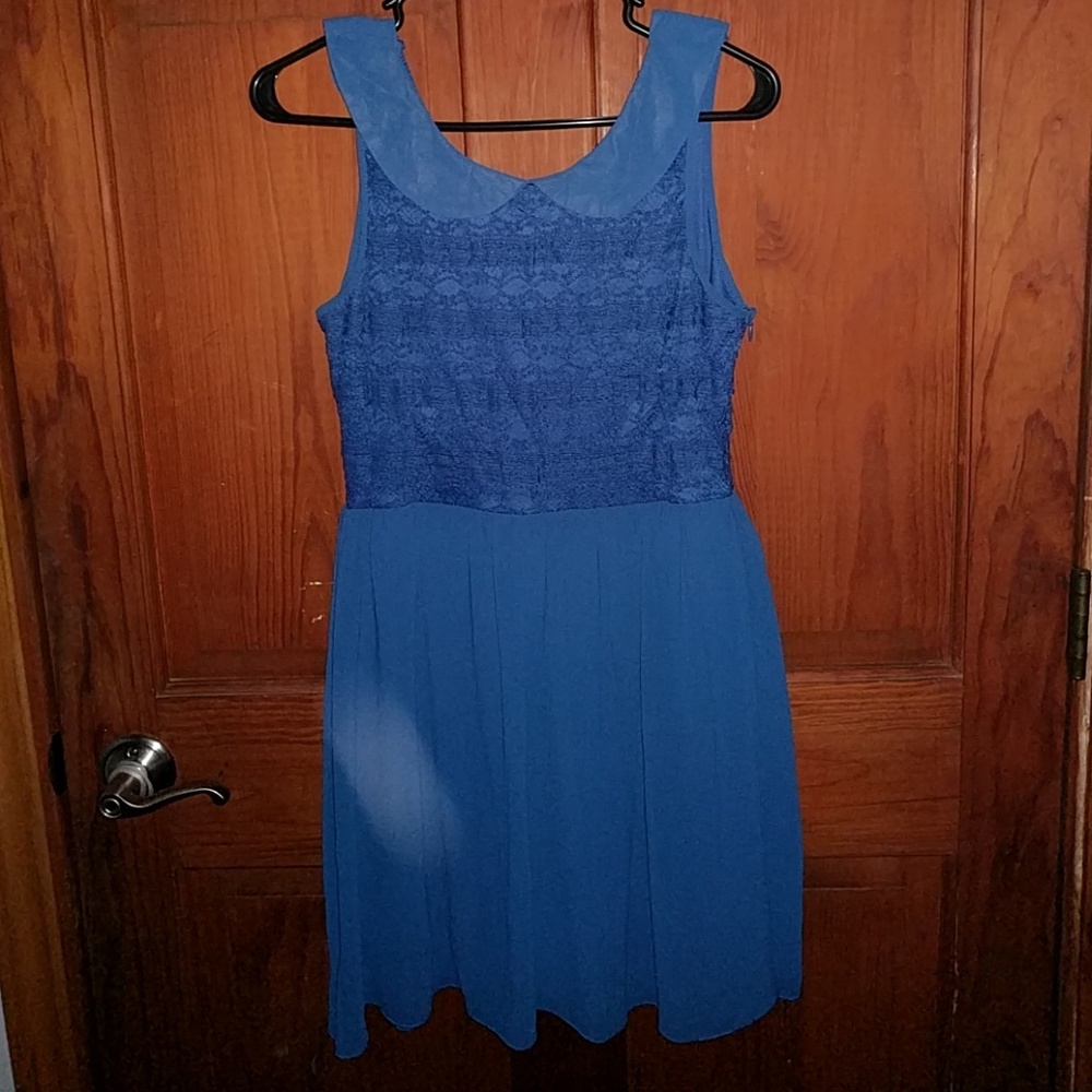 Blue dress with open back